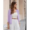 image:imageGRACE KARIN Womens Cropped Cardigan Sweaters Trendy Lightweight Shrugs Button Up Long Sleeve Knit TopsLight Purple