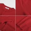 image:imageGRACE KARIN Womens Cropped Cardigan Sweaters Trendy Lightweight Shrugs Button Up Long Sleeve Knit TopsRed