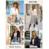 image:imageGRACE KARIN Womens Cropped Cardigan Sweaters Trendy Lightweight Shrugs Button Up Long Sleeve Knit TopsRed