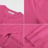 image:imageGRACE KARIN Womens Cropped Cardigan Sweaters Trendy Lightweight Shrugs Button Up Long Sleeve Knit TopsRose Red