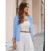 image:imageGRACE KARIN Womens Cropped Cardigan Sweaters Trendy Lightweight Shrugs Button Up Long Sleeve Knit TopsSky Blue