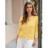 image:imageGRACE KARIN Womens Cropped Cardigan Sweaters Trendy Lightweight Shrugs Button Up Long Sleeve Knit TopsYellow