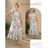 image:imageGRACE KARIN 2026 Women Summer DressMaxi Short Sleeve Floral DressesSemi Formal Flowy Wedding Guest Dress with PocketDense Dotted Flowers
