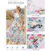 image:imageGRACE KARIN 2026 Women Summer DressMaxi Short Sleeve Floral DressesSemi Formal Flowy Wedding Guest Dress with PocketDense Dotted Flowers