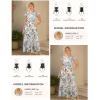 image:imageGRACE KARIN 2026 Women Summer DressMaxi Short Sleeve Floral DressesSemi Formal Flowy Wedding Guest Dress with PocketDense Dotted Flowers