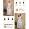 image:imageGRACE KARIN 2026 Women Summer DressMaxi Short Sleeve Floral DressesSemi Formal Flowy Wedding Guest Dress with PocketWhite With Pink Blue Flowers