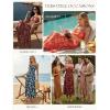 image:imageGRACE KARIN 2026 Womens Hawaiian Midi Sundress Summer Vacation Spaghetti Floral Clothes Boho Casual Dresses with PocketsBlue Black Floral