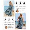 image:imageGRACE KARIN 2026 Womens Hawaiian Midi Sundress Summer Vacation Spaghetti Floral Clothes Boho Casual Dresses with PocketsBlue Black Floral