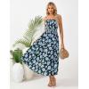 image:imageGRACE KARIN 2026 Womens Hawaiian Midi Sundress Summer Vacation Spaghetti Floral Clothes Boho Casual Dresses with PocketsBlue Black Floral