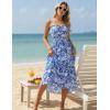 image:imageGRACE KARIN 2026 Womens Hawaiian Midi Sundress Summer Vacation Spaghetti Floral Clothes Boho Casual Dresses with PocketsBlue Floral