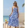 image:imageGRACE KARIN 2026 Womens Hawaiian Midi Sundress Summer Vacation Spaghetti Floral Clothes Boho Casual Dresses with PocketsBlue Floral