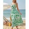 image:imageGRACE KARIN 2026 Womens Hawaiian Midi Sundress Summer Vacation Spaghetti Floral Clothes Boho Casual Dresses with PocketsGreen Floral