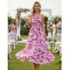 image:imageGRACE KARIN 2026 Womens Hawaiian Midi Sundress Summer Vacation Spaghetti Floral Clothes Boho Casual Dresses with PocketsPurple Floral