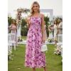 image:imageGRACE KARIN 2026 Womens Hawaiian Midi Sundress Summer Vacation Spaghetti Floral Clothes Boho Casual Dresses with PocketsPurple Floral