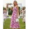 image:imageGRACE KARIN 2026 Womens Hawaiian Midi Sundress Summer Vacation Spaghetti Floral Clothes Boho Casual Dresses with PocketsPurple Floral