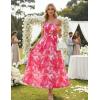 image:imageGRACE KARIN 2026 Womens Hawaiian Midi Sundress Summer Vacation Spaghetti Floral Clothes Boho Casual Dresses with PocketsRose Red Floral
