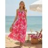 image:imageGRACE KARIN 2026 Womens Hawaiian Midi Sundress Summer Vacation Spaghetti Floral Clothes Boho Casual Dresses with PocketsRose Red Floral