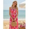 image:imageGRACE KARIN 2026 Womens Hawaiian Midi Sundress Summer Vacation Spaghetti Floral Clothes Boho Casual Dresses with PocketsRose Red Floral