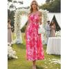 image:imageGRACE KARIN 2026 Womens Hawaiian Midi Sundress Summer Vacation Spaghetti Floral Clothes Boho Casual Dresses with PocketsRose Red Floral