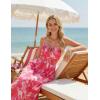 image:imageGRACE KARIN 2026 Womens Hawaiian Midi Sundress Summer Vacation Spaghetti Floral Clothes Boho Casual Dresses with PocketsRose Red Floral