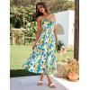 image:imageGRACE KARIN 2026 Womens Hawaiian Midi Sundress Summer Vacation Spaghetti Floral Clothes Boho Casual Dresses with PocketsYellow Green Blue Floral