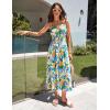 image:imageGRACE KARIN 2026 Womens Hawaiian Midi Sundress Summer Vacation Spaghetti Floral Clothes Boho Casual Dresses with PocketsYellow Green Blue Floral