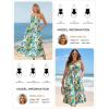 image:imageGRACE KARIN 2026 Womens Hawaiian Midi Sundress Summer Vacation Spaghetti Floral Clothes Boho Casual Dresses with PocketsYellow Green Blue Floral