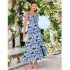 image:imageGRACE KARIN 2026 Womens Summer Floral Wedding Guest DressBeach Flowy A Line Maxi Off Shoulder Bridesmaid DressesBlack Purple