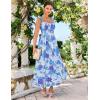 image:imageGRACE KARIN 2026 Womens Summer Floral Wedding Guest DressBeach Flowy A Line Maxi Off Shoulder Bridesmaid DressesBlue Flower