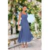 image:imageGRACE KARIN 2026 Womens Summer Floral Wedding Guest DressBeach Flowy A Line Maxi Off Shoulder Bridesmaid DressesBlue Gray
