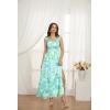 image:imageGRACE KARIN 2026 Womens Summer Floral Wedding Guest DressBeach Flowy A Line Maxi Off Shoulder Bridesmaid DressesBlue Green