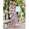 image:imageGRACE KARIN 2026 Womens Summer Floral Wedding Guest DressBeach Flowy A Line Maxi Off Shoulder Bridesmaid DressesBlue Orange