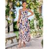 image:imageGRACE KARIN 2026 Womens Summer Floral Wedding Guest DressBeach Flowy A Line Maxi Off Shoulder Bridesmaid DressesBlue Orange