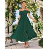 image:imageGRACE KARIN 2026 Womens Summer Floral Wedding Guest DressBeach Flowy A Line Maxi Off Shoulder Bridesmaid DressesDark Green