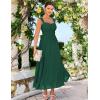 image:imageGRACE KARIN 2026 Womens Summer Floral Wedding Guest DressBeach Flowy A Line Maxi Off Shoulder Bridesmaid DressesDark Green