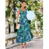 image:imageGRACE KARIN 2026 Womens Summer Floral Wedding Guest DressBeach Flowy A Line Maxi Off Shoulder Bridesmaid DressesGreen Blue