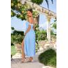 image:imageGRACE KARIN 2026 Womens Summer Floral Wedding Guest DressBeach Flowy A Line Maxi Off Shoulder Bridesmaid DressesLight Blue