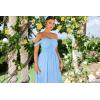 image:imageGRACE KARIN 2026 Womens Summer Floral Wedding Guest DressBeach Flowy A Line Maxi Off Shoulder Bridesmaid DressesLight Blue