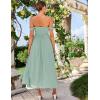 image:imageGRACE KARIN 2026 Womens Summer Floral Wedding Guest DressBeach Flowy A Line Maxi Off Shoulder Bridesmaid DressesLight Green
