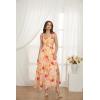image:imageGRACE KARIN 2026 Womens Summer Floral Wedding Guest DressBeach Flowy A Line Maxi Off Shoulder Bridesmaid DressesLight Orange Red