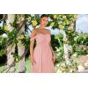 image:imageGRACE KARIN 2026 Womens Summer Floral Wedding Guest DressBeach Flowy A Line Maxi Off Shoulder Bridesmaid DressesLight Pink
