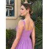 image:imageGRACE KARIN 2026 Womens Summer Floral Wedding Guest DressBeach Flowy A Line Maxi Off Shoulder Bridesmaid DressesLilac