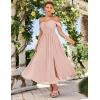 image:imageGRACE KARIN 2026 Womens Summer Floral Wedding Guest DressBeach Flowy A Line Maxi Off Shoulder Bridesmaid DressesPink Apricot