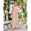 image:imageGRACE KARIN 2026 Womens Summer Floral Wedding Guest DressBeach Flowy A Line Maxi Off Shoulder Bridesmaid DressesPink Apricot