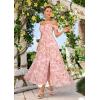 image:imageGRACE KARIN 2026 Womens Summer Floral Wedding Guest DressBeach Flowy A Line Maxi Off Shoulder Bridesmaid DressesPink Floral