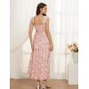 image:imageGRACE KARIN 2026 Womens Summer Floral Wedding Guest DressBeach Flowy A Line Maxi Off Shoulder Bridesmaid DressesPink Floral