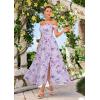 image:imageGRACE KARIN 2026 Womens Summer Floral Wedding Guest DressBeach Flowy A Line Maxi Off Shoulder Bridesmaid DressesPurple Floral