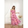 image:imageGRACE KARIN 2026 Womens Summer Floral Wedding Guest DressBeach Flowy A Line Maxi Off Shoulder Bridesmaid DressesPurple Red
