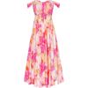 image:imageGRACE KARIN 2026 Womens Summer Floral Wedding Guest DressBeach Flowy A Line Maxi Off Shoulder Bridesmaid DressesWhite Rose Red