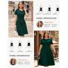 image:imageGRACE KARIN Church Dresses for Women 2026 Short Sleeve A Line Work Dresses Fit and Flare Dress with PocketsDark Green